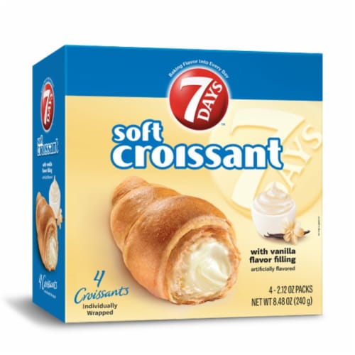 7 Days™ Soft Croissants with Vanilla Cream Filling Perspective: left