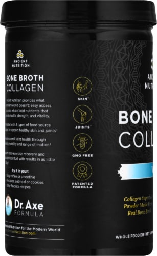 Ancient Nutrition Vanilla Bone Broth Collagen Perspective: left