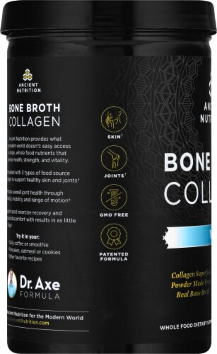 Ancient Nutrition Vanilla Bone Broth Collagen Perspective: left