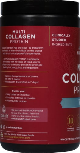 Ancient Nutrition Vanilla Multi Collagen Protein Perspective: left