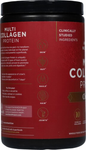 Ancient Nutrition Chocolate Multi Collagen Protein Powder Perspective: left