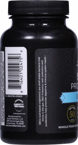 Ancient Nutrition SBO Probiotics Ultimate Capsules Perspective: left