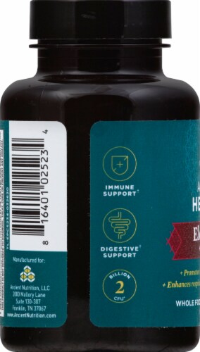 Ancient Nutrition Ancient Herbals Elderberry +Probiotics Capsules 60 Count Perspective: left