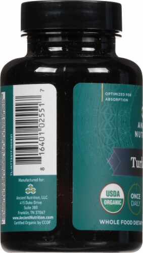 Ancient Nutrition Organic Turkey Tail Dietary Supplement Perspective: left