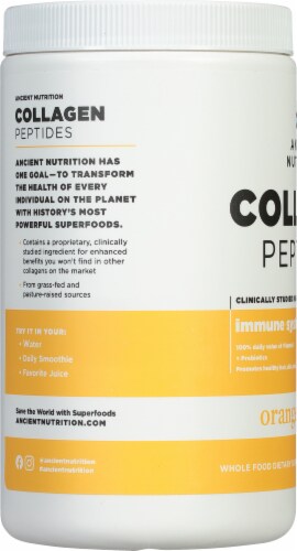 Ancient Nutrition Orange Flavor Collagen Peptides Dietary Supplement Perspective: left