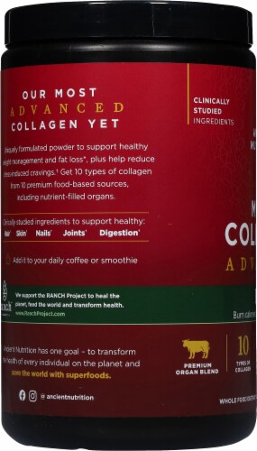 Ancient Nutrition Multi Collagen Advanced Lean - Cinnamon Flavor Powder Perspective: left