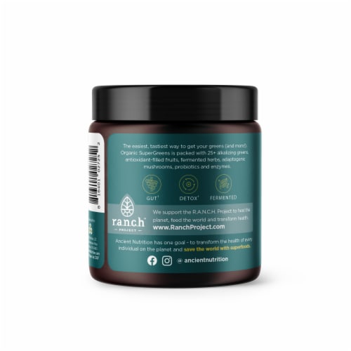 Ancient Nutrition Organic Supergreens Powder Perspective: left