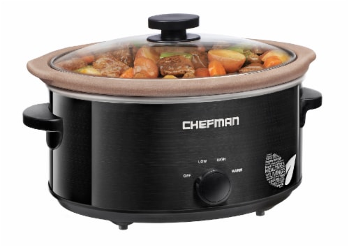 Chefman Natural Slow Cooker - Black Perspective: left