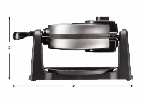 Chefman Stainless Steel Rotating Belgian Waffle Maker Perspective: left