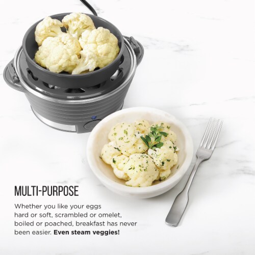 Chefman Electric Double Decker Egg Cooker Boiler - Gray Perspective: left