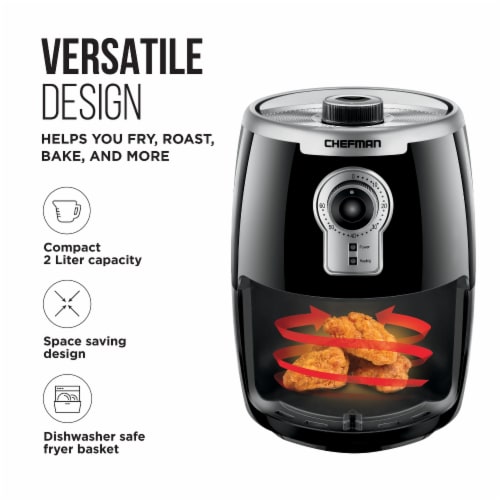 Chefman Black TurboFry 5-Quart Air Fryer