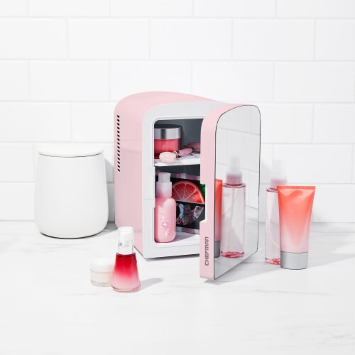 Chefman Portable Mirrored Personal Fridge Perspective: left