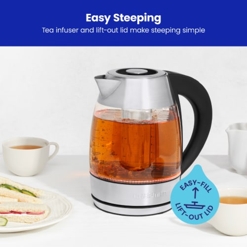 Chefman Electric Glass Kettle with Tea Infuser - Stainless Steel, 1.8 L -  Smith's Food and Drug