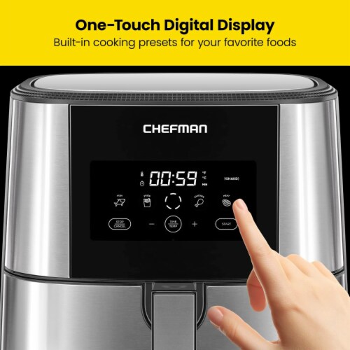 6-qt. Digital Air Fryer with Stainless Finish - Stainless Steel