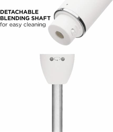 Chefman Immersion Stick 300 Watt Hand Blender - Ivory/Silver Perspective: left