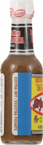 El Yucateco Xxxtra Hot Chile Habanero Sauce Perspective: left