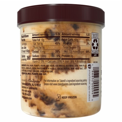 Talenti Chocolate Chip Cookie Dough Gelato Perspective: left
