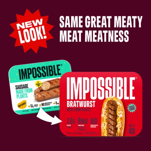 Impossible™ Plant-Based Bratwurst Sausage Links Perspective: left