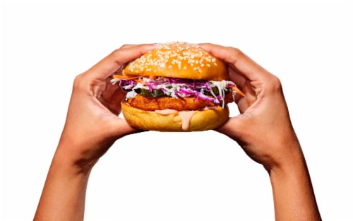 Impossible® Plant-Based Frozen Spicy Chicken Patties Perspective: left
