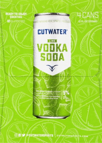 Cutwater® Spirits Fugu Lime Vodka Soda Cocktail Perspective: left