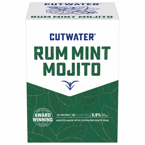 Cutwater Rum Mint Mojito Cocktail Perspective: left