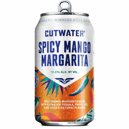 Cutwater Tequila Spicy Mango Margarita Perspective: left