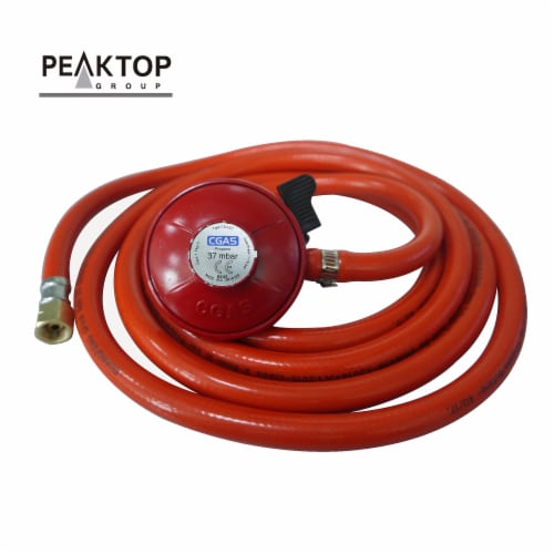 Peaktop Retro Square Propane Gas Fire Pit in Wood - Teamson Perspective: left