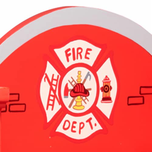 Fantasy Fields Little Fire Fighters Kids Wooden Bookshelf with Storage Drawer, Multicolor Perspective: left