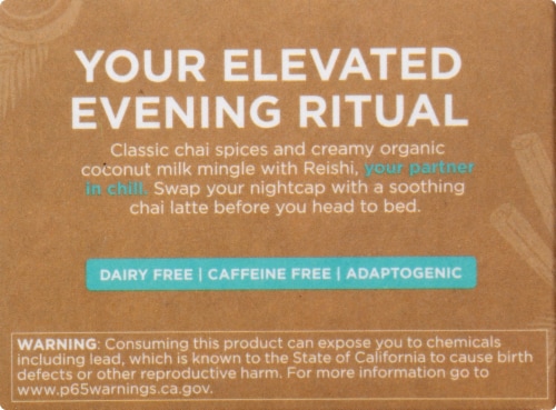 Four Sigmatic's Mushroom Chai Latte with Turkey Tail & Reishi Packets Perspective: left