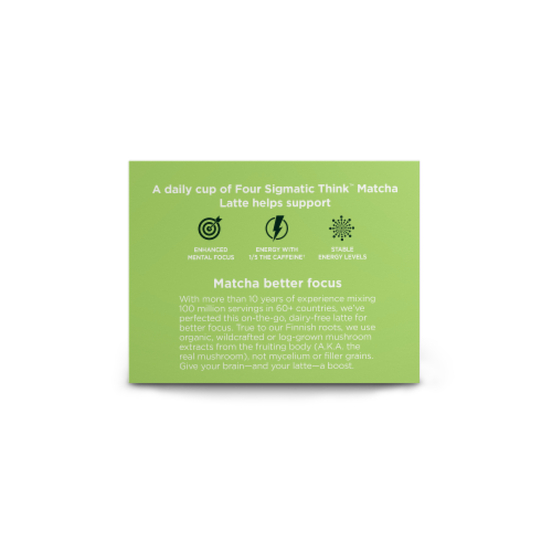 Four Sigmatic Mushroom Matcha Latte Mix Packets Perspective: left