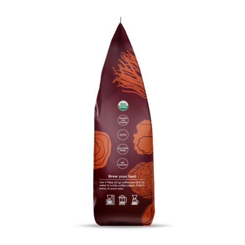 Four Sigmatic Think Organic High Caf Ground Coffee Perspective: left