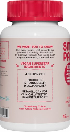 SmartyPants® Kids Strawberry Creme Probiotic Gummies Perspective: left