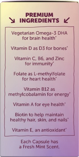 SmartyPants® Women's 50+ Formula Multivitamin Capsules Perspective: left