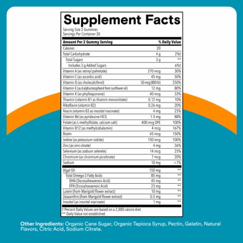 SmartyPants Teen Guy Plus Multivitamin & Omegas Gummies with Vitamins C, D3, B12 & Zinc Perspective: left