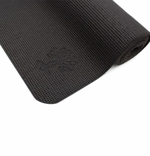 Oak and Reed Extra-Thick Non-Slip Yoga Mat with Carry Rope, Black Perspective: left