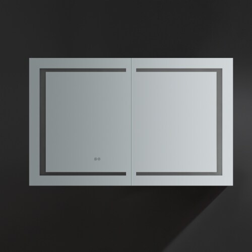 Fresca Spazio 48  Wide X 30  Tall Bathroom Medicine Cabinet W/ Led Lighting & Defogger Perspective: left
