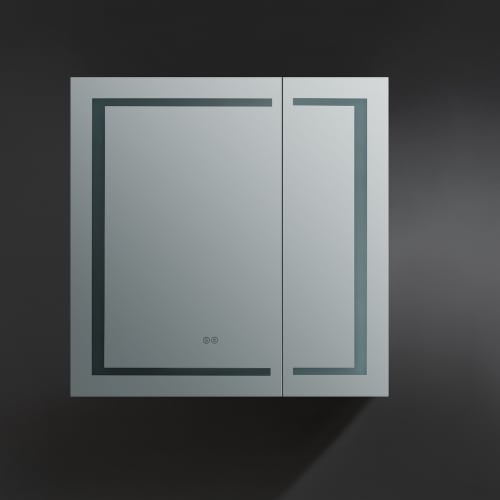 Fresca Spazio 36  Wide X 36  Tall Bathroom Medicine Cabinet W/ Led Lighting & Defogger Perspective: left