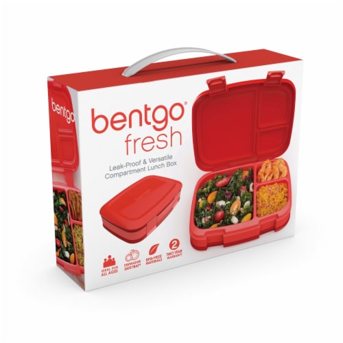 Bentgo Fresh Leak-Proof & Versatile Compartment Lunch Box - Red Perspective: left