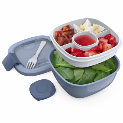 Bentgo Salad On-The-Go Food Container - Slate Perspective: left