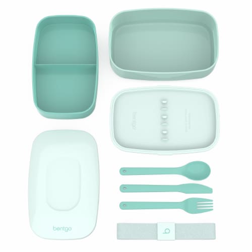 Bentgo® Classic On-The-Go Food Container - Coastal Aqua Perspective: left