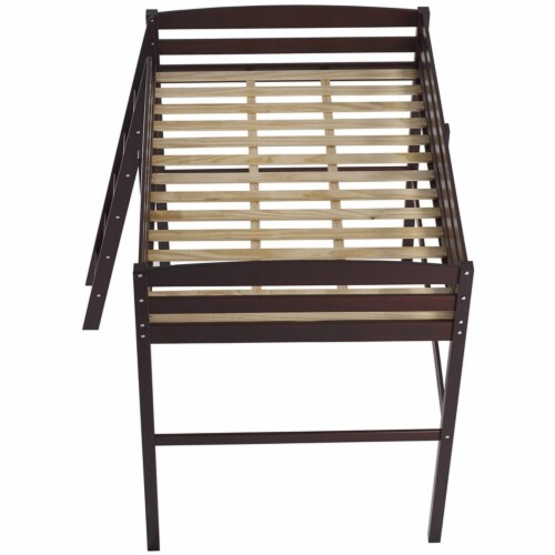 Camaflexi Tribeca Solid Pine Wood High Loft Bed Twin with Desk in