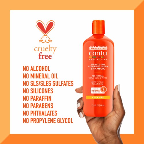 Cantu® Sulfate Free Shea Butter Cleansing Cream Shampoo Perspective: left