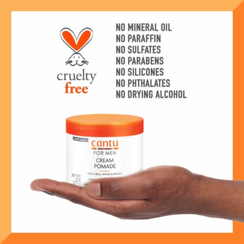 Cantu Men's Shea Butter Styling Cream Pomade Perspective: left
