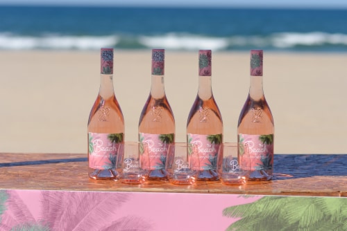 Whispering Angel The Beach French Rose Wine Perspective: left