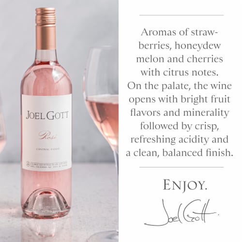 Joel Gott Rosé Central Coast California Pink Wine Perspective: left