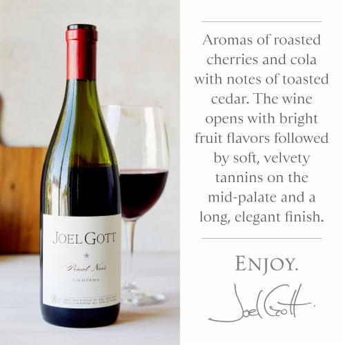 Joel Gott Pinot Noir California Red Wine Perspective: left