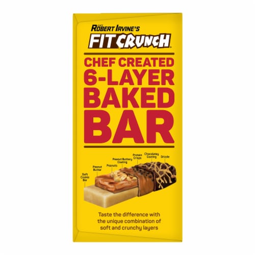 Robert Irvine's Fit Crunch® Chocolate Peanut Butter Protein Bars Perspective: left