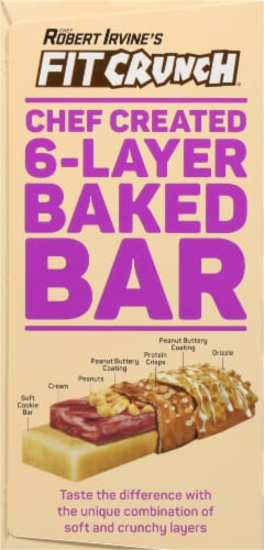 Robert Irvine's Fit Crunch® Peanut Butter & Jelly High Protein Baked Bars Perspective: left