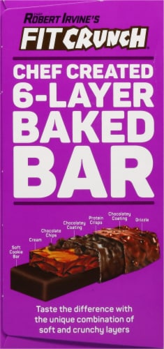 Robert Irvine's Fit Crunch® Chocolate Brownie Protein Baked Bar Multipack Perspective: left