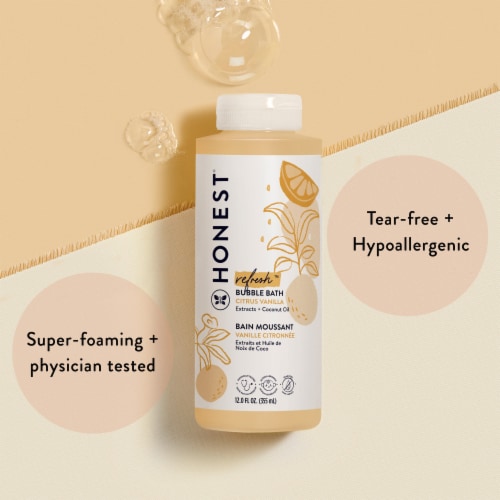 The Honest Company Refresh Citrus Vanilla Bubble Bath Perspective: left